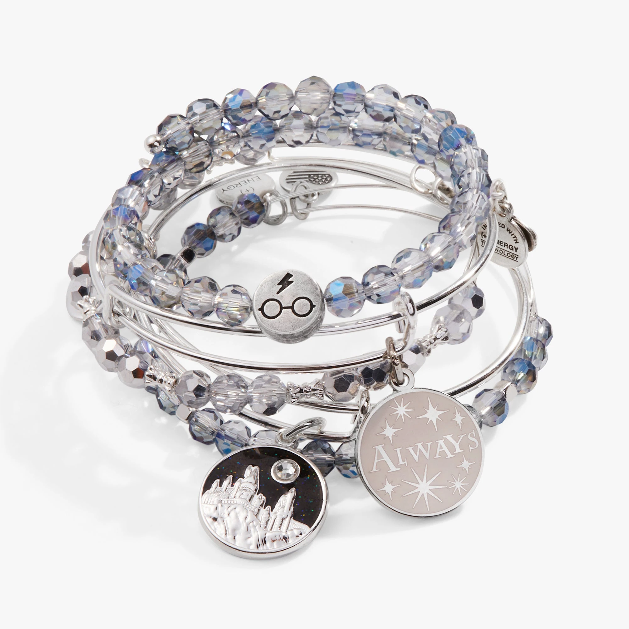 Harry Potter™ 'Always' Charm Bangles, Set Of 5 3 Harry Potter™ 'Always' Charm Bangles, Set Of 5