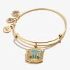 Harry Potter™ 'Quidditch Pitch' Charm Bangle -Alex And Ani Bracelets Shop harry potter quidditch pitch charm bangle gold front AS21HPQUIDRG