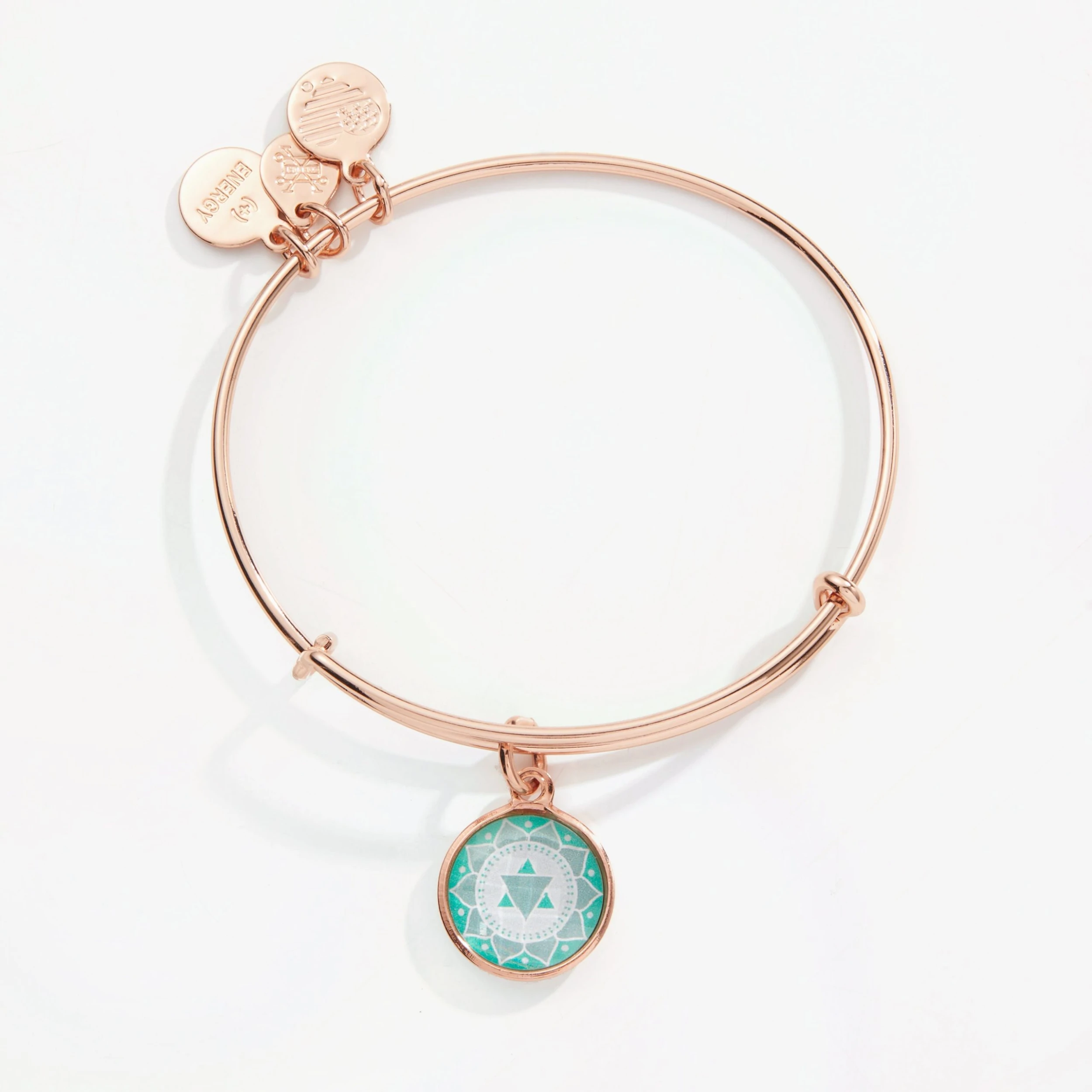 Heart Chakra Charm Bangle Bracelet 3 Heart Chakra Charm Bangle Bracelet
