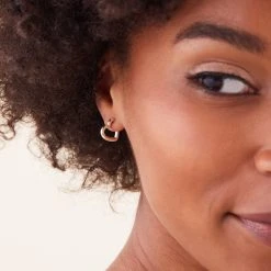 Heart Huggie Hoop Earrings -Alex And Ani Bracelets Shop heart huggie hoop earrings model A22EHRTHPSS