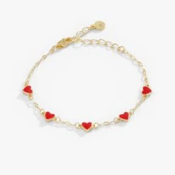 Hearts Chain Bracelet, Adjustable 8 Hearts Chain Bracelet, Adjustable -Alex And Ani Bracelets Shop hearts chain bracelet adjustable AA738223SG