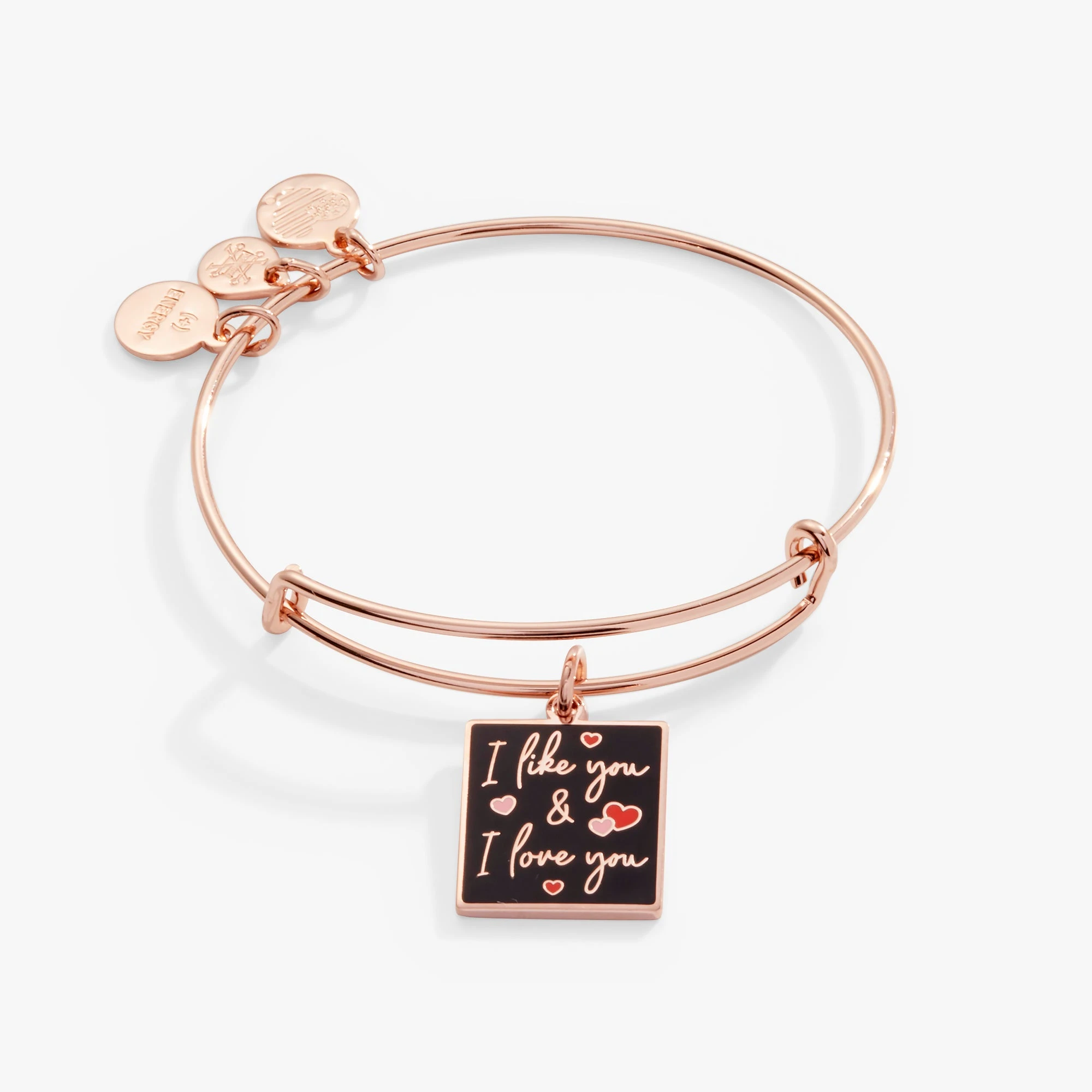'I Like You + I Love You' Charm Bangle Bracelet 3 'I Like You + I Love You' Charm Bangle Bracelet