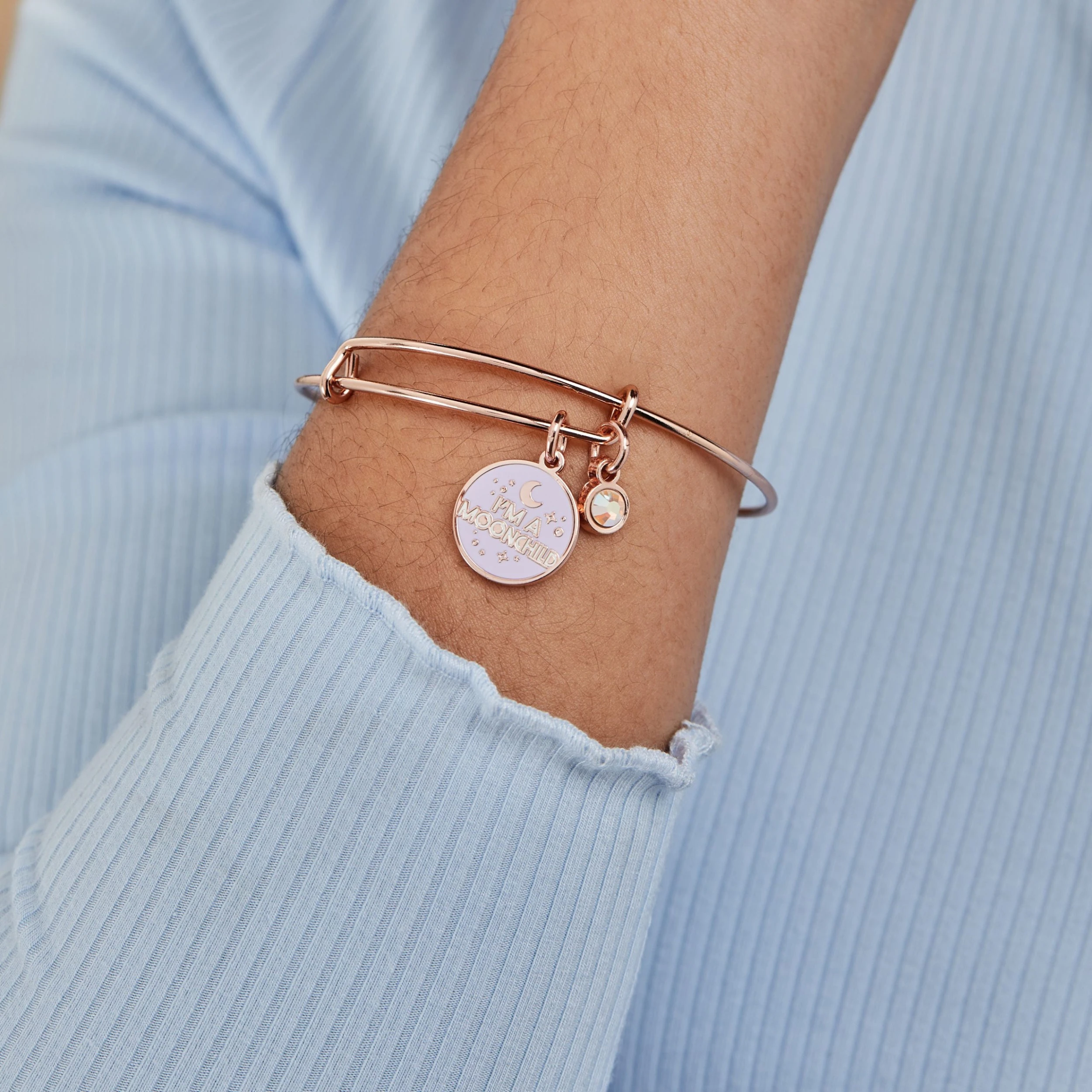 'I'm A Moonchild' Duo Charm Bangle 6 'I'm A Moonchild' Duo Charm Bangle - Image 4
