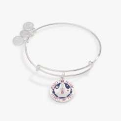 'Inhale The Future' Charm Bangle Bracelet