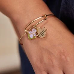 Iris Flower Mantra Charm Bangle -Alex And Ani Bracelets Shop iris flower charm bangle bracelet A21EBIRISSG38229