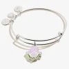 Iris Flower Mantra Charm Bangle -Alex And Ani Bracelets Shop iris flower charm bangle bracelet front A21EBIRISSS