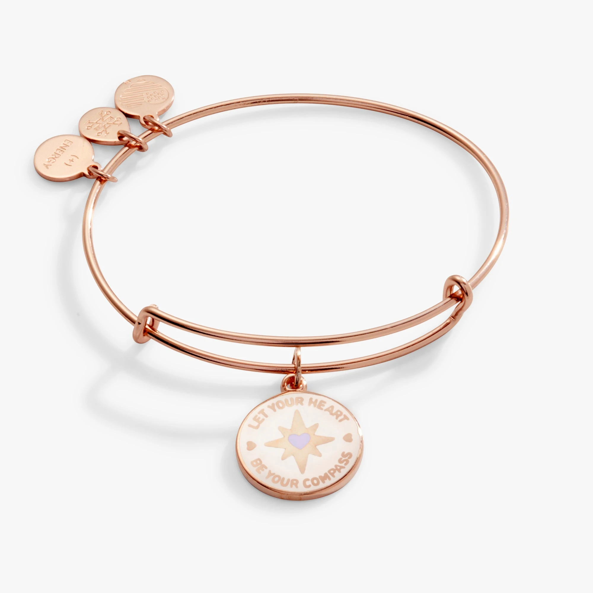 'Let Your Heart Be Your Compass' Charm Bangle 3 'Let Your Heart Be Your Compass' Charm Bangle