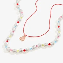 Life Is Sweet Cherry Layered Necklace Set