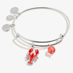 Lobster Duo Charm Bangle Bracelet