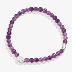 Lotus Amethyst Stretch Bracelet For Healing
