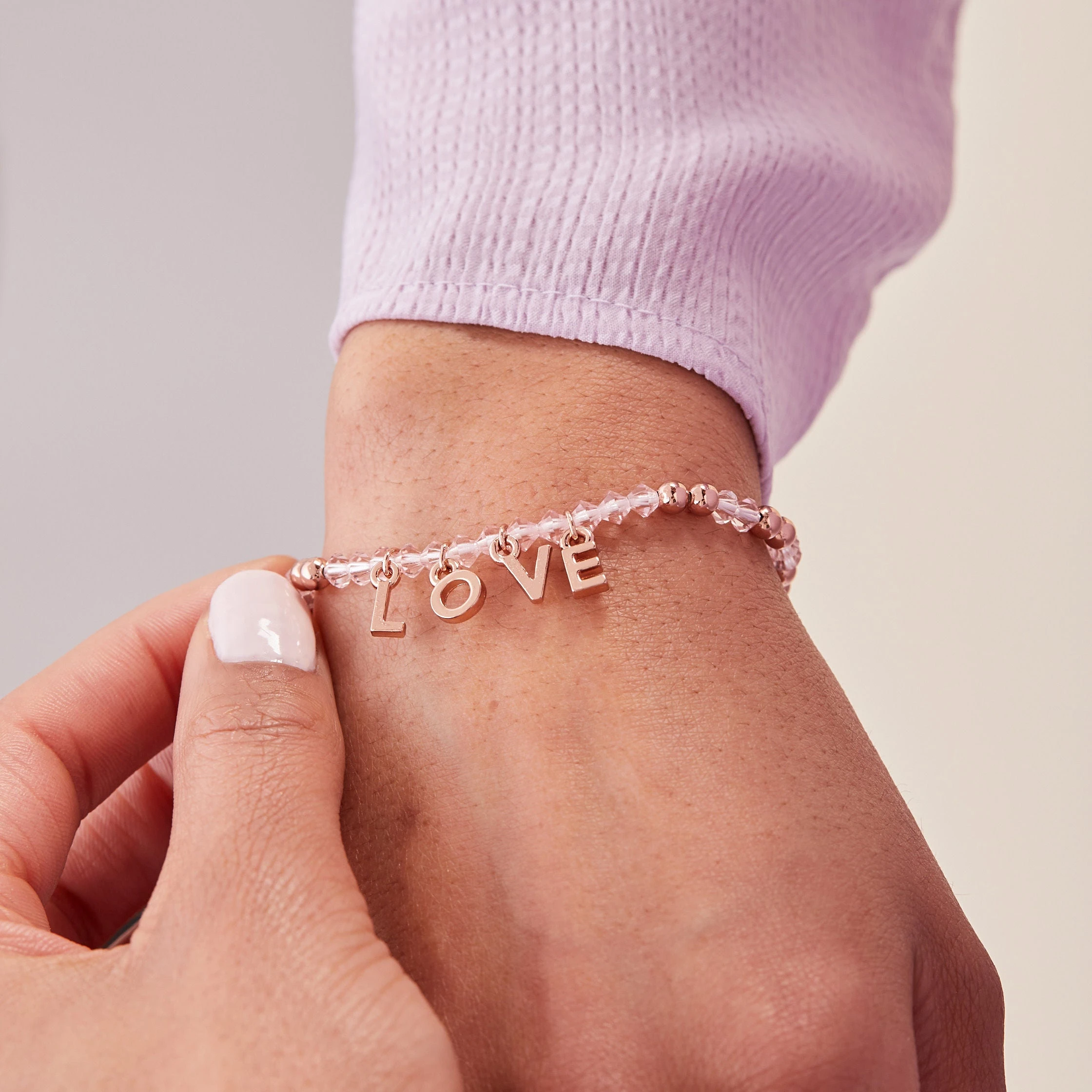 'Love' Stretch Charm Bracelet 4 'Love' Stretch Charm Bracelet - Image 2