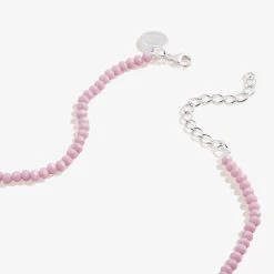 Love Heart + Purple Bead Necklace, Adjustable -Alex And Ani Bracelets Shop love heart and purple bead necklace 22 adjustable back AA601422NKSS