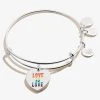 'Love Is Love' Charm Bangle 1 'Love Is Love' Charm Bangle -Alex And Ani Bracelets Shop love is love charm bangle silver front A21EBWAPLOVSS