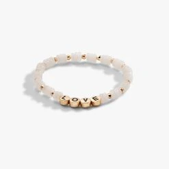 'Love' White Jade Stretch Bracelet -Alex And Ani Bracelets Shop love white jade stretch bracelet alt1 A22LOVESTSG