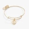 'Luck' Heart Charm Bangle Bracelet -Alex And Ani Bracelets Shop luck heart charm bangle bracelet AA754723SG