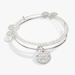 Mama Bear Charm Bangle, Set Of 2