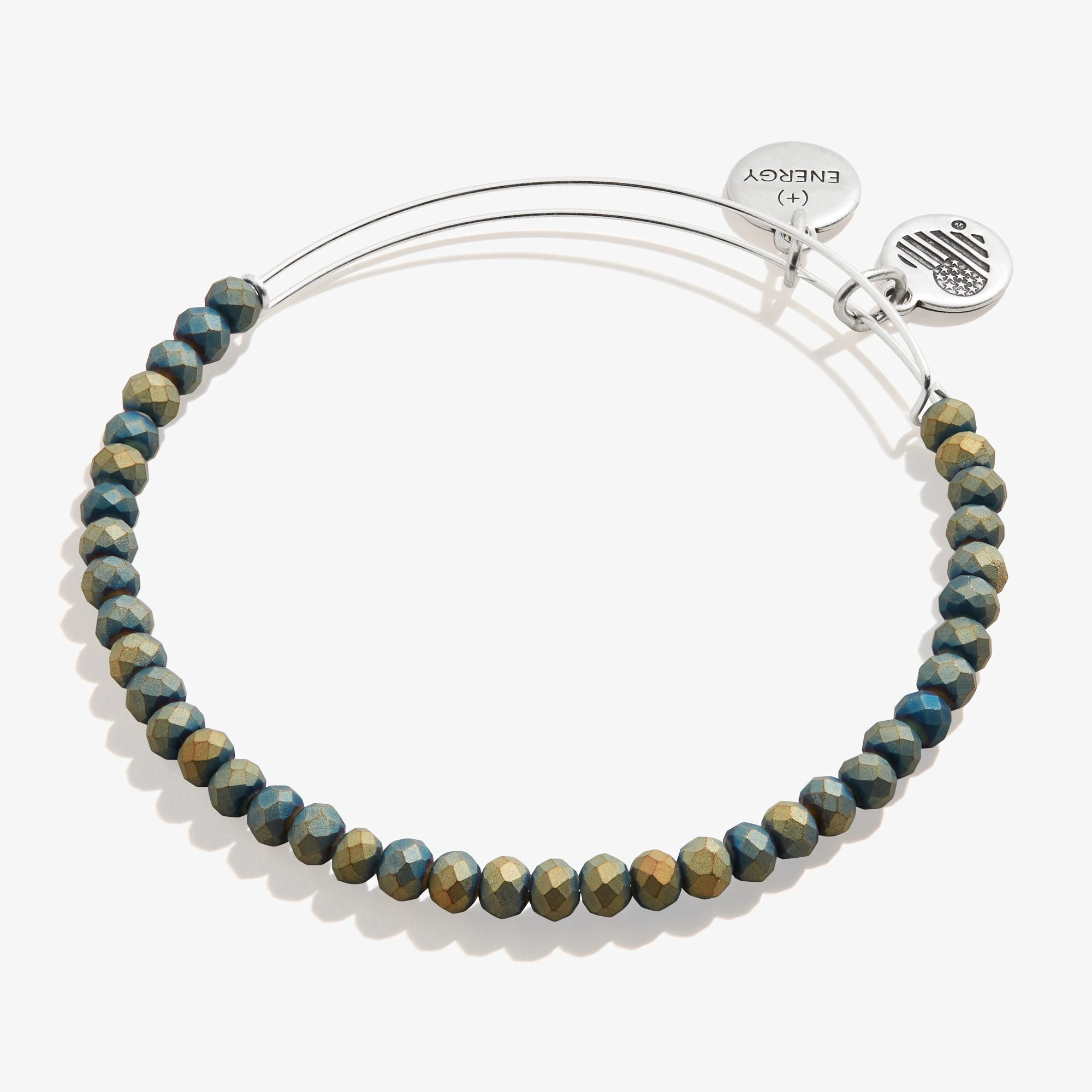 Matte Brilliance Beaded Bangle, Gunmetal Gray 3 Matte Brilliance Beaded Bangle, Gunmetal Gray