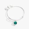 May Birthstone Charm Bangle, Emerald -Alex And Ani Bracelets Shop may birthstone charm bangle bracelet emerald front A21EBBIR5SS