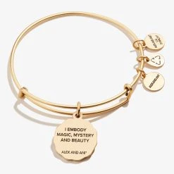 Mermaid Charm Bangle -Alex And Ani Bracelets Shop mermaid charm bangle iii gold back A21EBMERRG