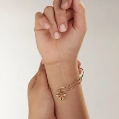 Monarch Butterfly + Crystal Accent Charm Bangle -Alex And Ani Bracelets Shop monarch butterfly charm bangle bracelet model2 AA747523SG 1