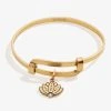Motivation Lotus Charm Bangle 1 Motivation Lotus Charm Bangle -Alex And Ani Bracelets Shop motivation lotus charm bangle front AA683622RG