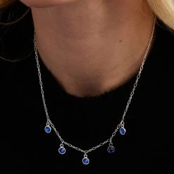 Multi-Crystal Necklace, Sapphire 8 Multi-Crystal Necklace, Sapphire -Alex And Ani Bracelets Shop multi crystal necklace sapphire AA700922SS