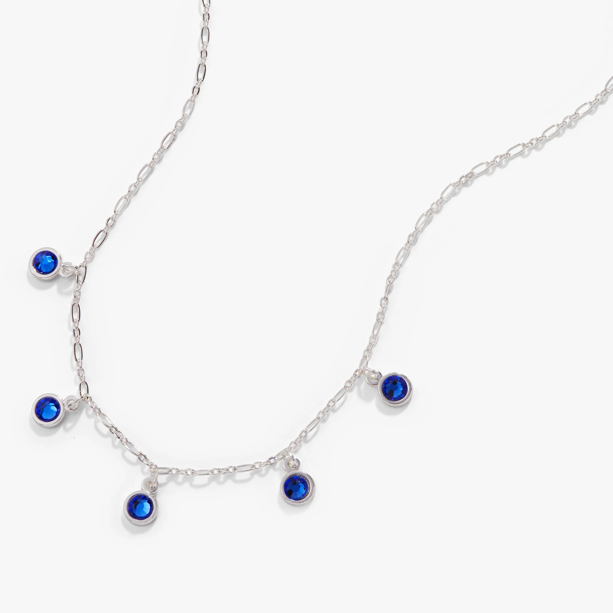 Multi-Crystal Necklace, Sapphire 3 Multi-Crystal Necklace, Sapphire