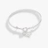 North Star + Crystal Charm Clip Bangle