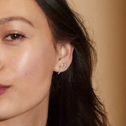 Pavé Celestial Earrings, Set Of 3 -Alex And Ani Bracelets Shop pave celestial earrings set of 3 model A22CESETERSG