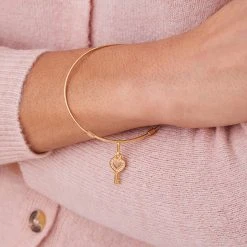 Pavé Key To Love Charm -Alex And Ani Bracelets Shop pave key to love charm model PC22CHKEYG