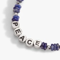 'Peace' Sodalite Stretch Bracelet -Alex And Ani Bracelets Shop peace sodalite stretch bracelet alt2 A22PEACSTSS