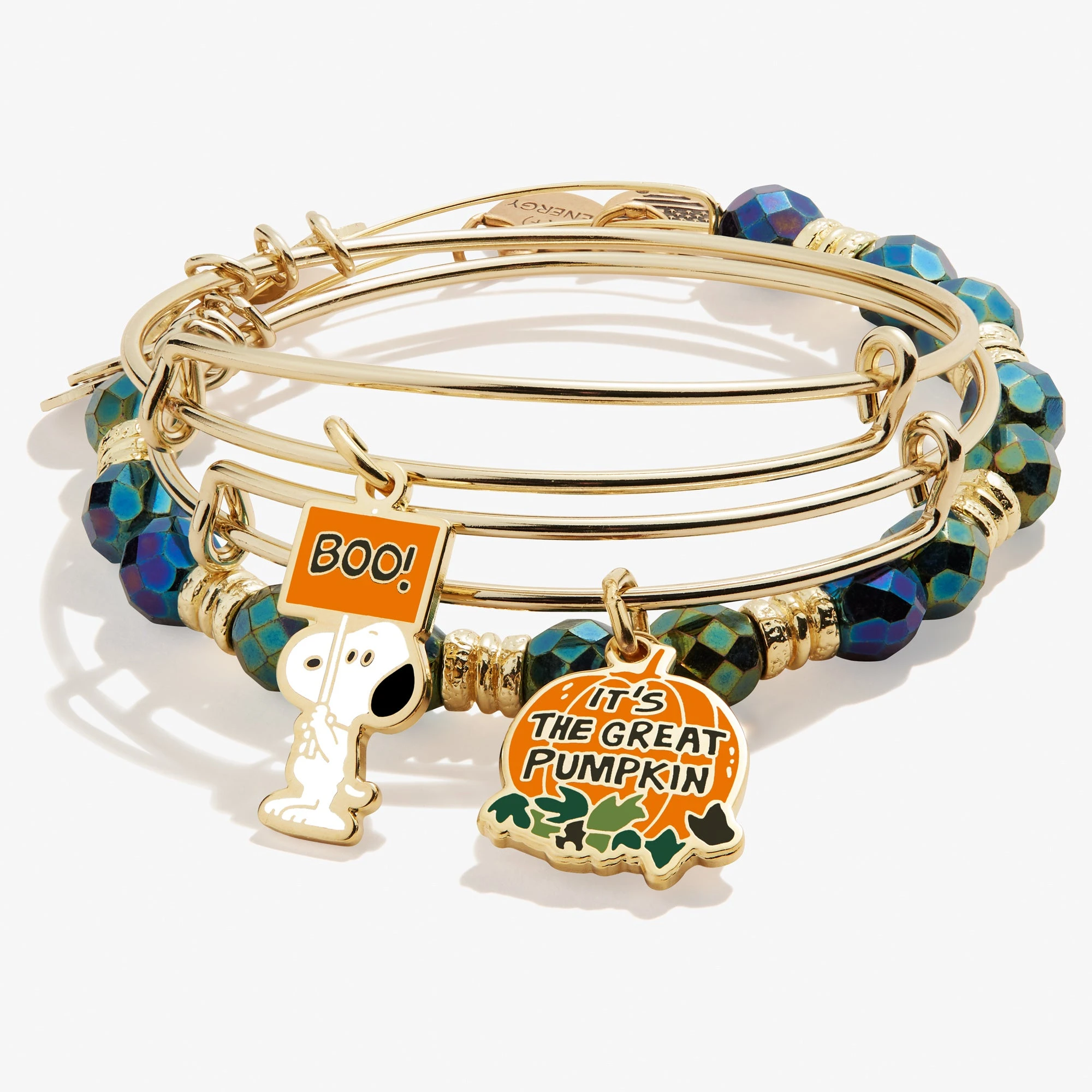 Peanuts™ 'It's The Great Pumpkin' Charm Bangles, Set Of 3 3 Peanuts™ 'It's The Great Pumpkin' Charm Bangles, Set Of 3