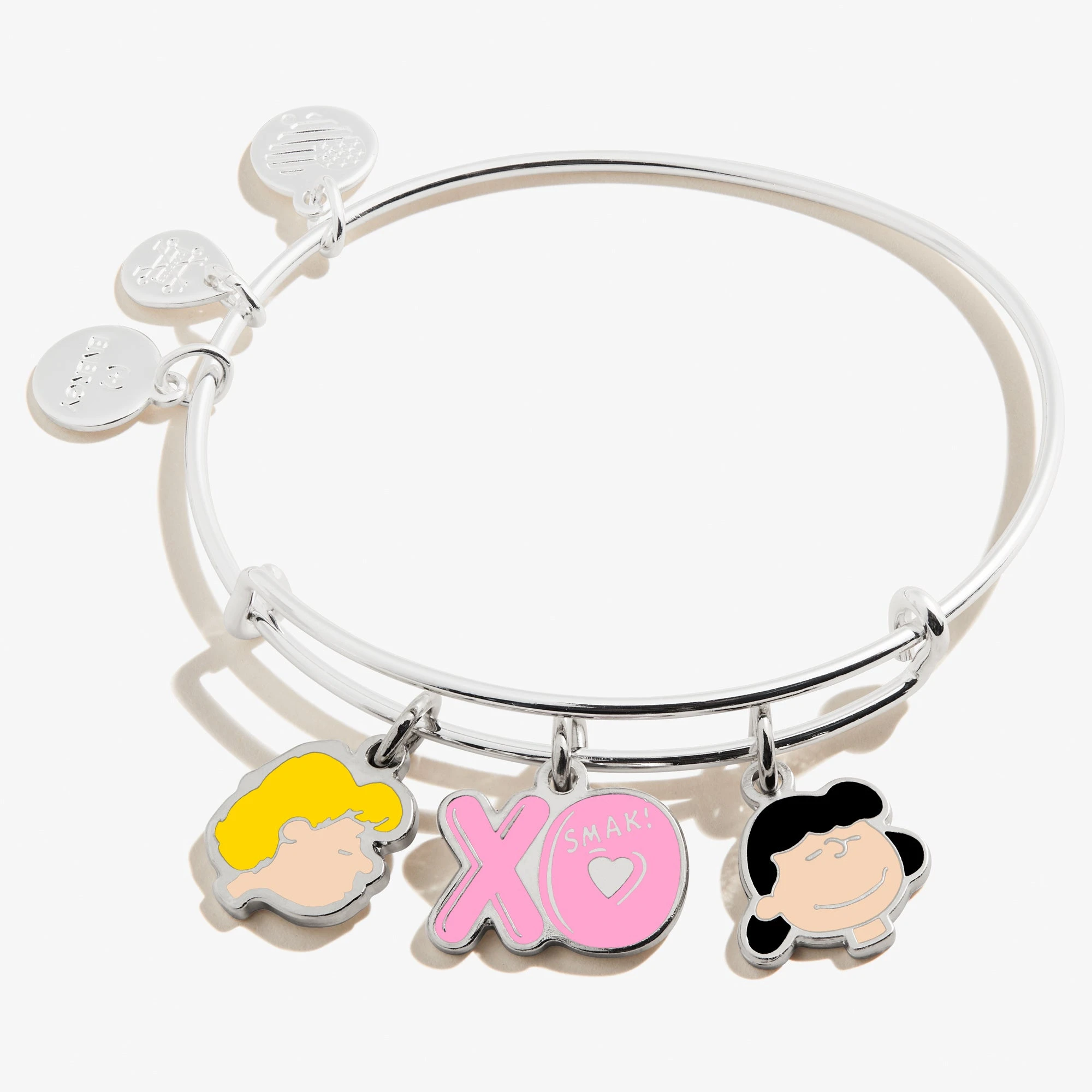 Peanuts™ 'XO Smak' Trio Charm Bangle 3 Peanuts™ 'XO Smak' Trio Charm Bangle