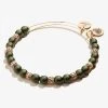 Pearl Beaded Bangle, Emerald Green -Alex And Ani Bracelets Shop pearl beaded bangle bracelet emerald green front A21EBOCT39GRRG