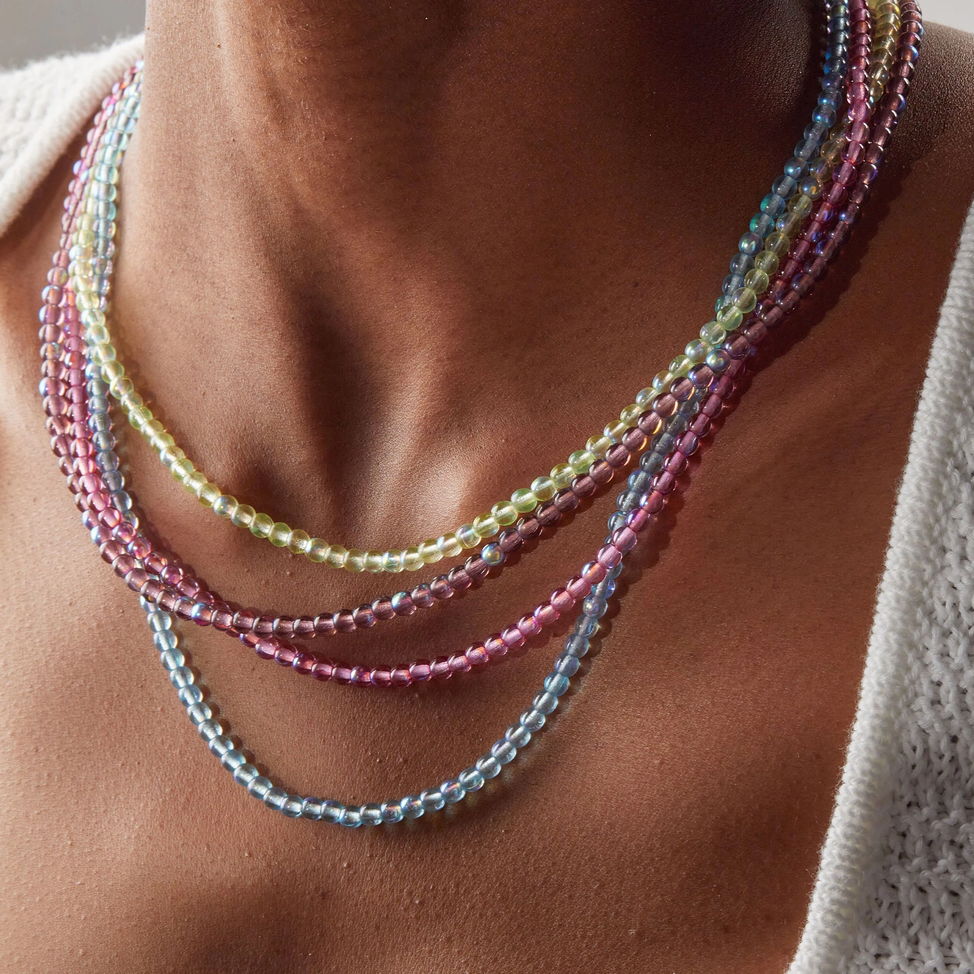 Pink Coral Beaded Necklace, Adjustable 4 Pink Coral Beaded Necklace, Adjustable - Image 2