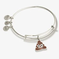 Poop Emoji Charm Bangle Bracelet