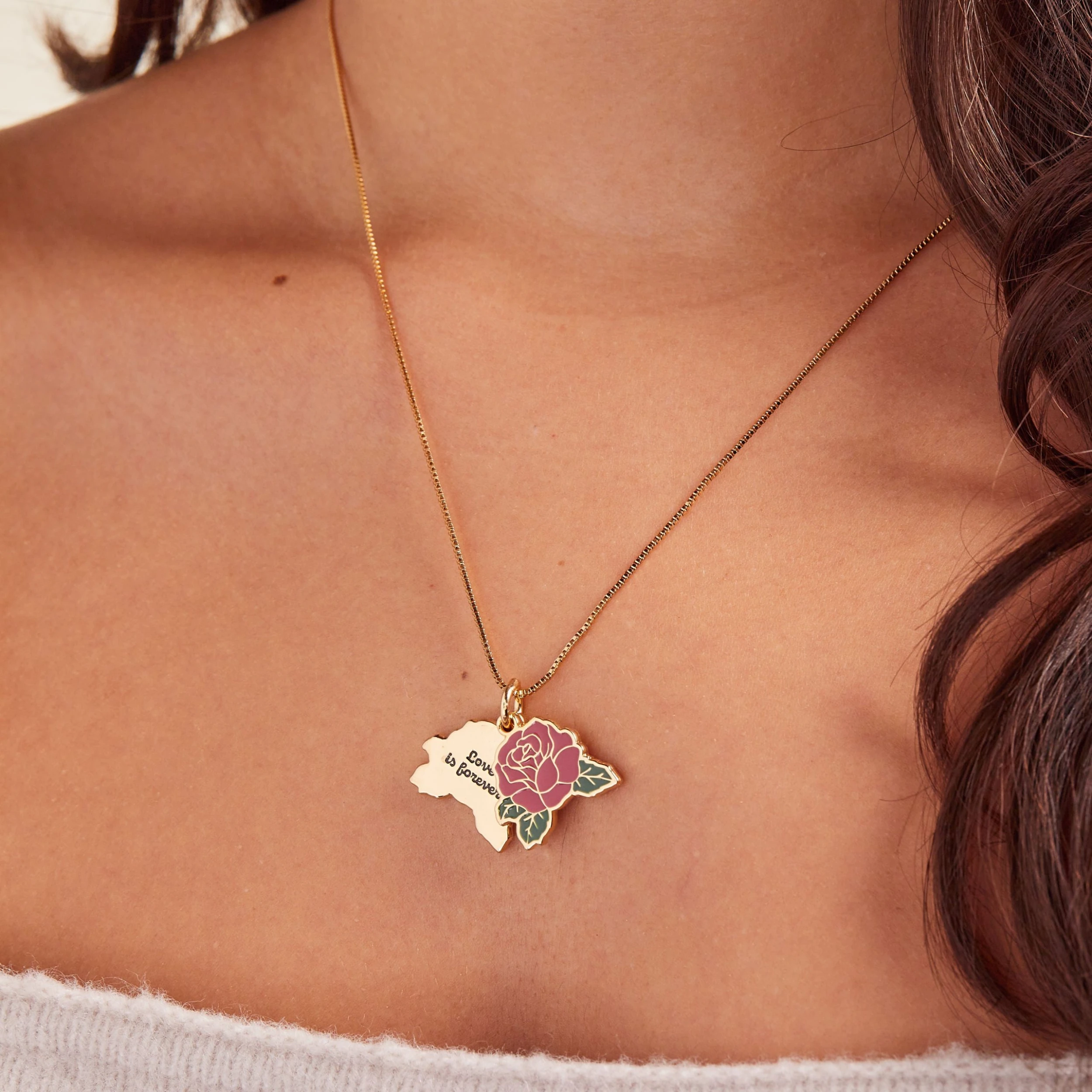 Red Rose Charm Necklace 9 Red Rose Charm Necklace - Image 7