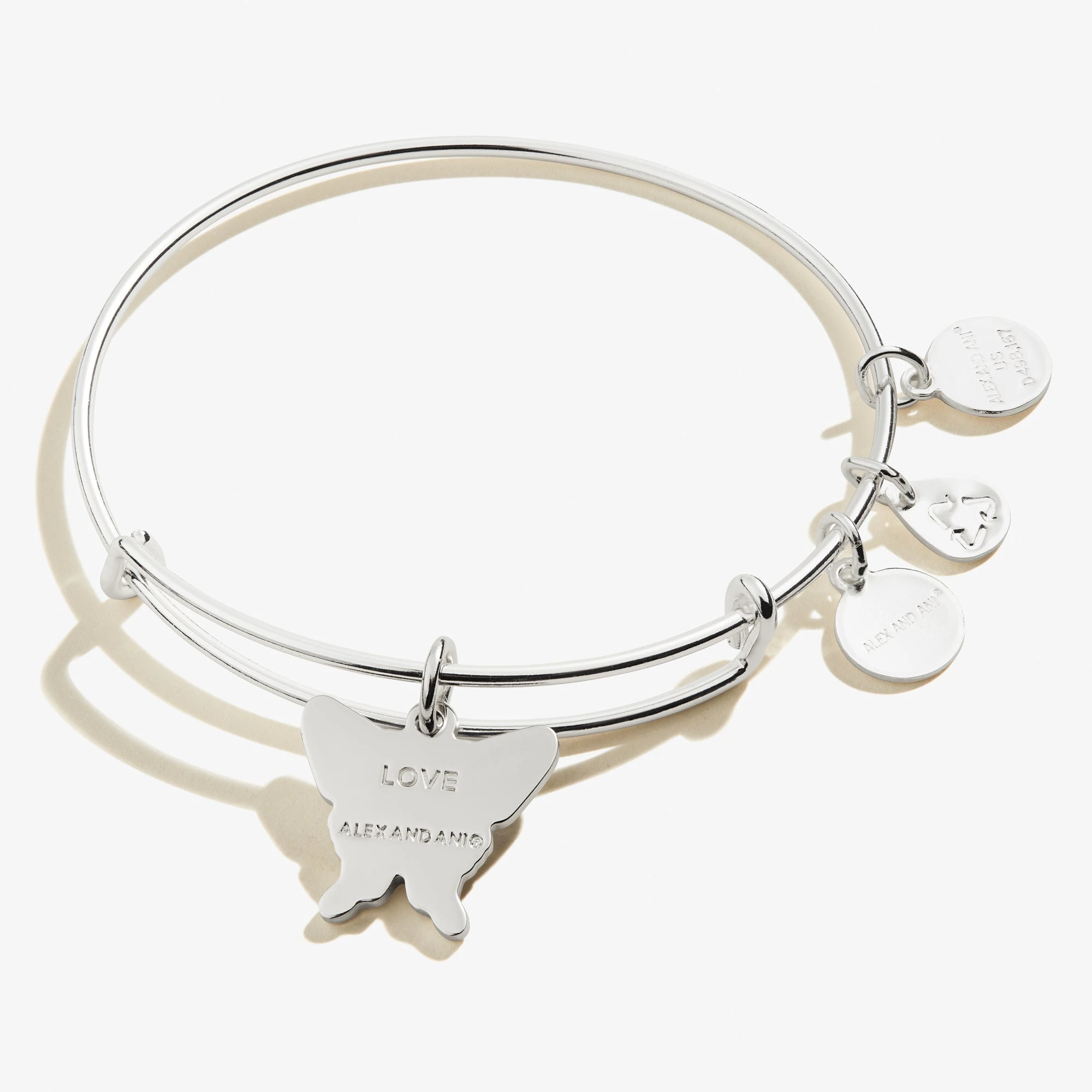 Rhetus Periander Butterfly Charm Bangle 4 Rhetus Periander Butterfly Charm Bangle - Image 2