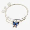 Rhetus Periander Butterfly Charm Bangle -Alex And Ani Bracelets Shop rhetus periander butterfly charm bangle bracelet front A21EBBO12SS