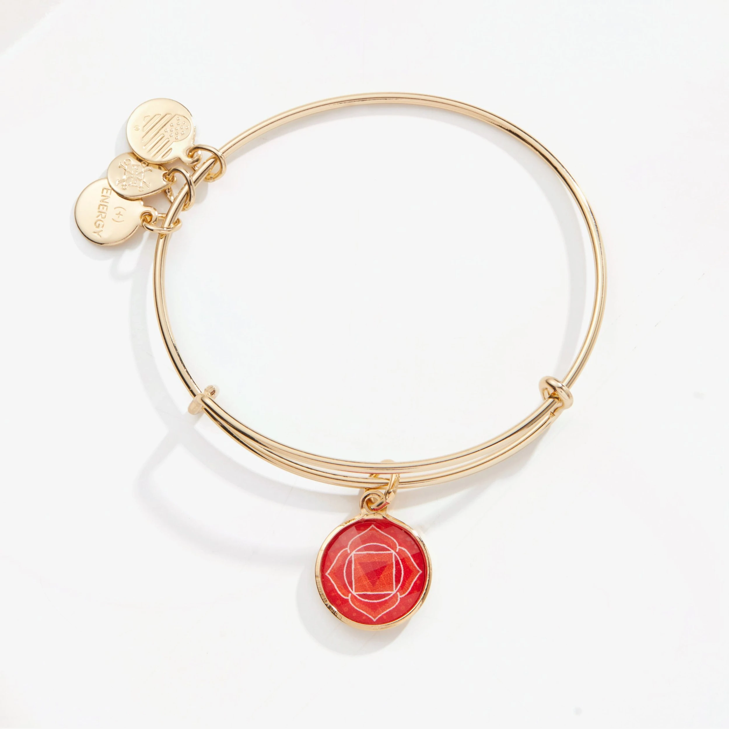 Root Chakra Charm Bangle Bracelet 3 Root Chakra Charm Bangle Bracelet
