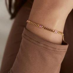 Rose Curb Chain Bracelet, October Birthstone 13 Rose Curb Chain Bracelet, October Birthstone -Alex And Ani Bracelets Shop rose curb chain bracelet october birthstone model AA73982310SG