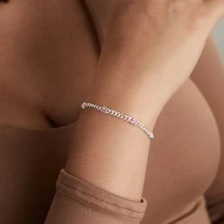 Rose Curb Chain Bracelet, October Birthstone 12 Rose Curb Chain Bracelet, October Birthstone -Alex And Ani Bracelets Shop rose curb chain bracelet october birthstone model AA73982310SS