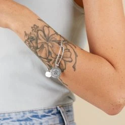 Sand Dollar Charm Bangle -Alex And Ani Bracelets Shop sand dollar charm bangle iv silver A21EBSNDRS