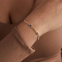 Sapphire Curb Chain Bracelet, September Birthstone -Alex And Ani Bracelets Shop sapphire curb chain bracelet september birthstone model AA7398239SG