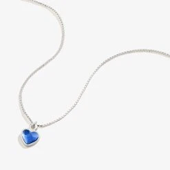Sapphire Heart Necklace, September Birthstone
