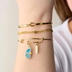 'Serenity' Peacock Duo Charm Bangle Bracelet -Alex And Ani Bracelets Shop serenity peacock duo charm bangle bracelet on model Layered AA754523PKSG 1200x1200 bd93c0f