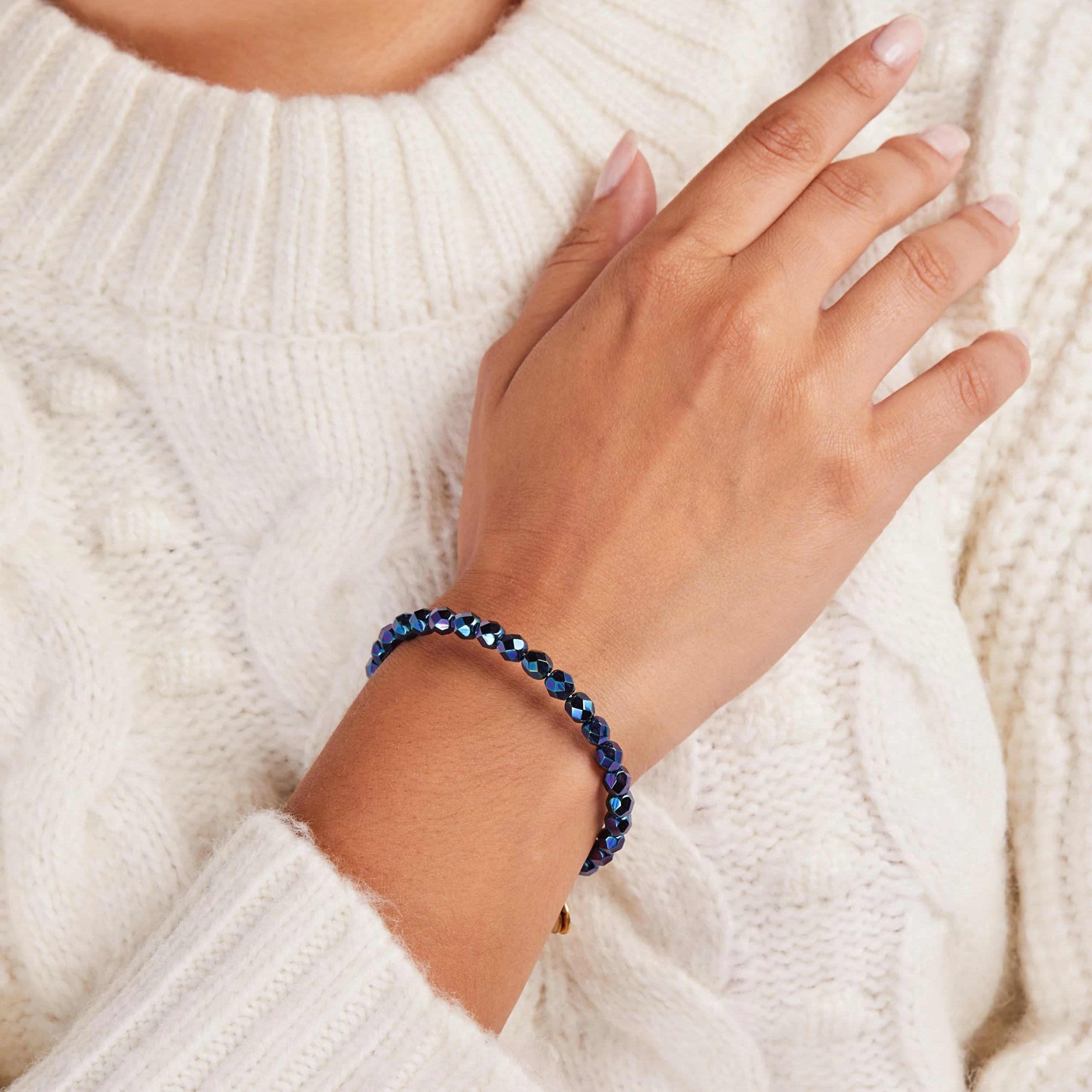 Solstice Beaded Bangle, Midnight 4 Solstice Beaded Bangle, Midnight - Image 2