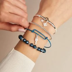 Sea Sultry Cuff Bracelet, Deep Ocean Blue -Alex And Ani Bracelets Shop sultry cuff stack