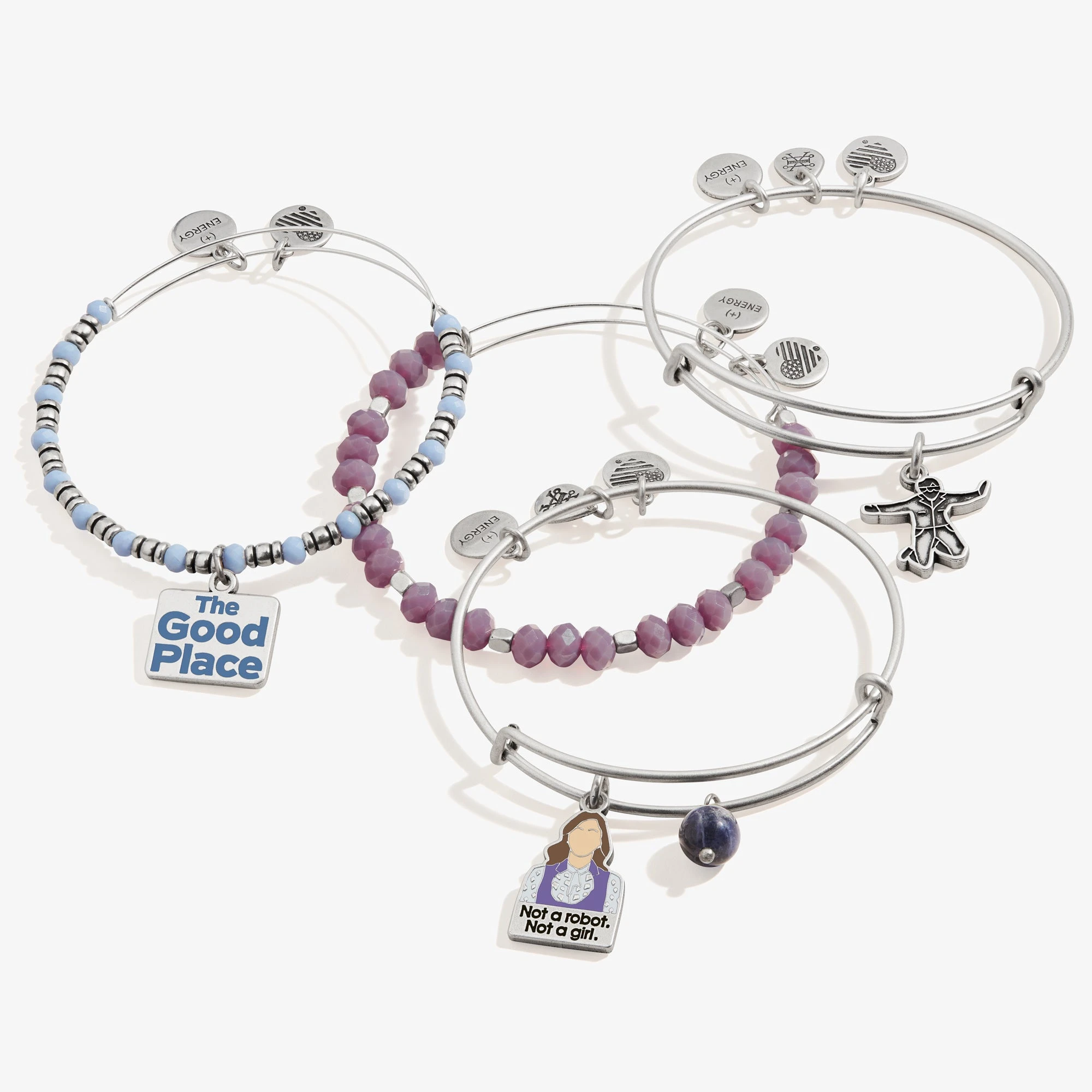 The Good Place™ Charm Bangles, Set Of 4 4 The Good Place™ Charm Bangles, Set Of 4 - Image 2