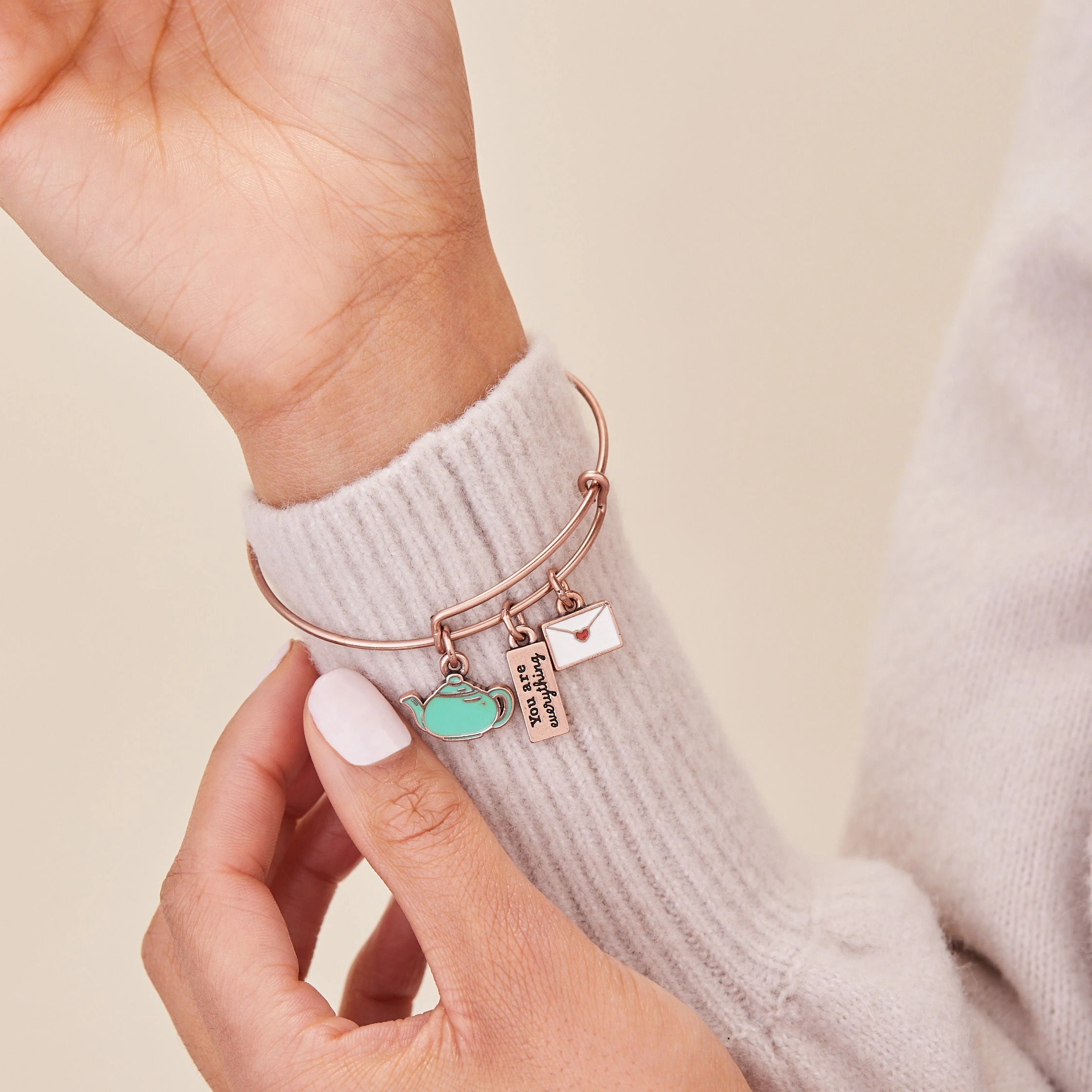 The Office™ 'You Are Everything' Trio Charm Bangle 4 The Office™ 'You Are Everything' Trio Charm Bangle - Image 2